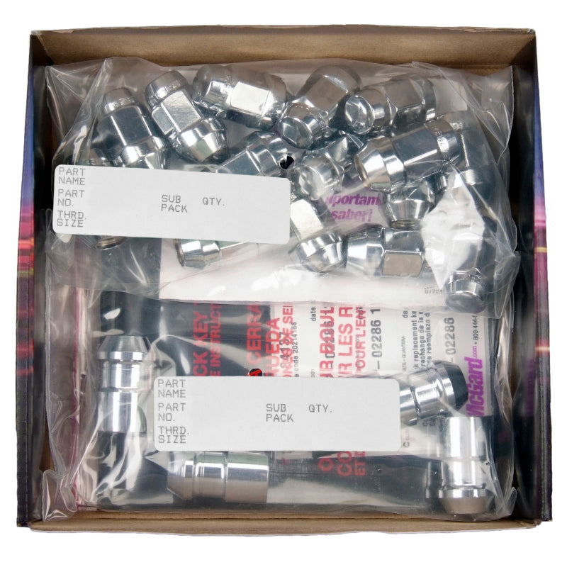 McGard 5 Lug Hex Install Kit w/Locks (Cone Seat Nut / Bulge) 1/2-20 / 3/4 Hex / 1.45in. L - Chrome