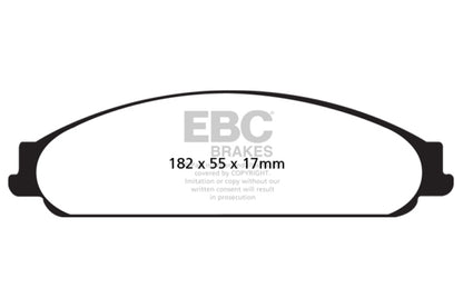 EBC 04-07 Ford Five Hundred 3.0 Redstuff Front Brake Pads