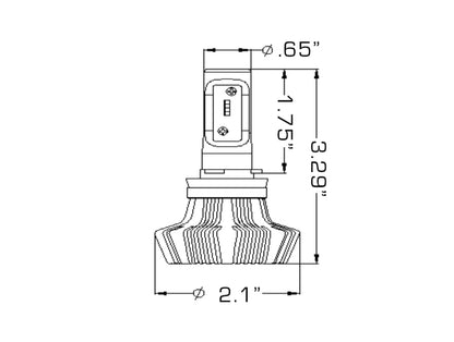 Oracle H16 4000 Lumen LED Headlight Bulbs (Pair) - 6000K SEE WARRANTY