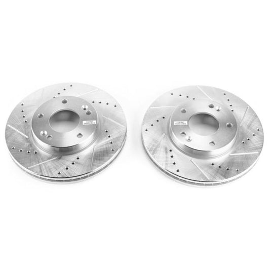 Power Stop 07-10 Kia Rondo Front Evolution Drilled & Slotted Rotors - Pair