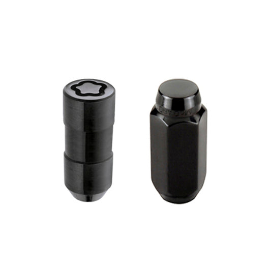 McGard 8 Lug Hex Install Kit w/Locks (Cone Seat Nut) M14X2.0 / 13/16 Hex / 2.25in. Length - Black