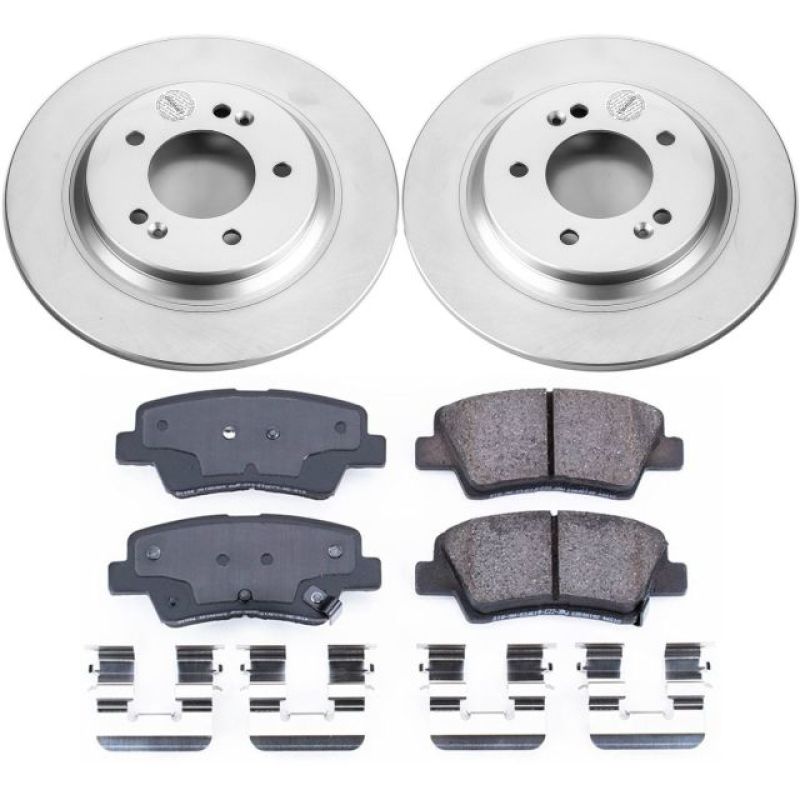 Power Stop 2015 Hyundai Sonata Rear Z17 Evolution Geomet Coated Brake Kit