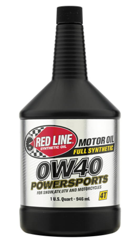 Red Line 0W40 Motor Oil Quart (For Four-Stroke Dirt Bikes/ATVs/Powersports Applications) - Single
