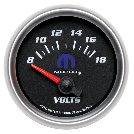 Autometer Mopar 52.4mm SSE 8-18 Volts Voltmeter Gauge
