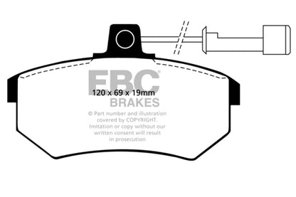 EBC 89-90 Audi 100 Quattro 2.3 Yellowstuff Front Brake Pads