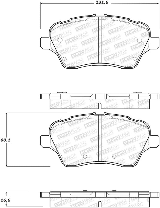 StopTech Performance 14-18 Ford Fiesta Front Brake Pads