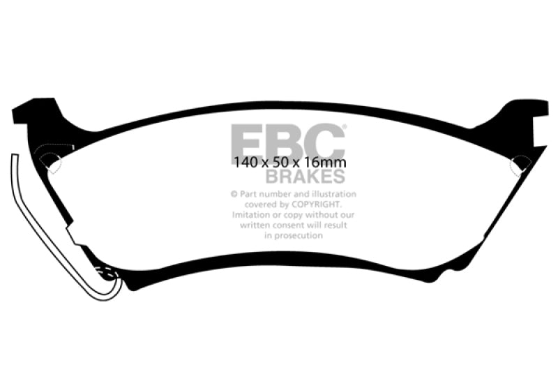 EBC 98 Mercedes-Benz M-Class (ML) ML320 3.2 Greenstuff Rear Brake Pads