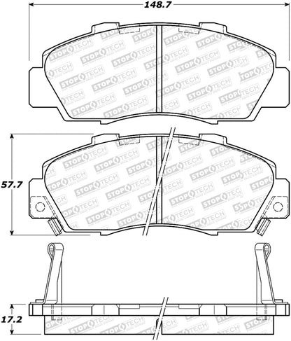 StopTech 91-05 Acura NSX Sport Performance Front Brake Pads