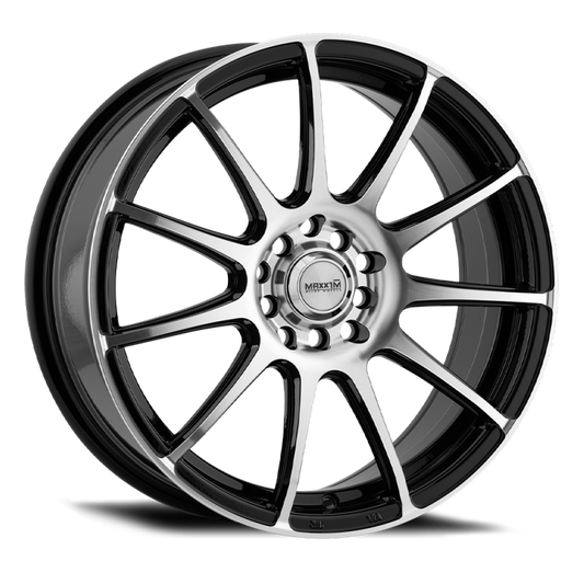 Maxxim Champ 17x7 10x100/114.3 ET40 Machined Face / Gloss Black