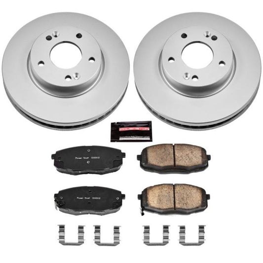 Power Stop 14-16 Kia Soul Front Z17 Evolution Geomet Coated Brake Kit