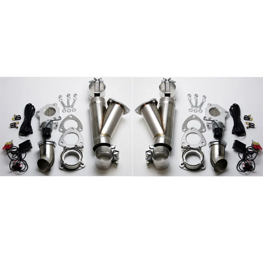 Granatelli 4.0in Stainless Steel Electronic Dual Exhaust Cutout w/Slip Fit & Band Clamp