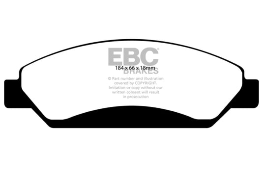 EBC 07 Cadillac Escalade 6.2 2WD Greenstuff Front Brake Pads