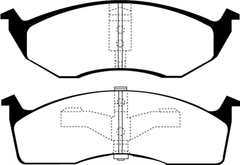 EBC 96-00 Chrysler Town & Country 3.3 (15in Wheels) Greenstuff Front Brake Pads