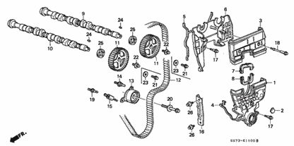 Honda - B-Series Timing Belt Tensioner Bolt