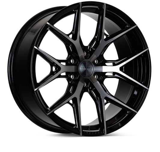 Vossen HF6-4 22x12 / 6x139.7 / ET-44 / Ultra Deep Face / 106.1 - Tinted Gloss Black Wheel