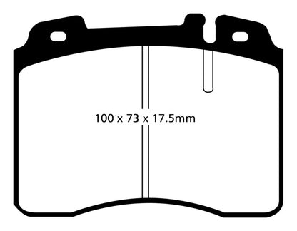 EBC 92-96 Ferrari 512TR 5.0 Yellowstuff Front Brake Pads