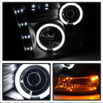 Spyder Dodge Ram 1500 09-14 Projector Headlights Halogen- CCFL Halo LED - Blk PRO-YD-DR09-CCFL-BK