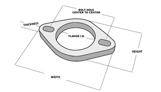 Vibrant - 2-Bolt T304 SS Exhaust Flange (2.25in I.D.)