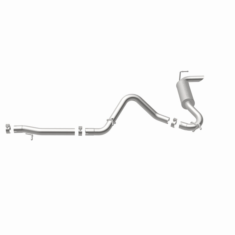 MagnaFlow 12-14 Jeep Wrangler 3.6L Single Straight Rear P/S Exit Stainless C/b Perf Exhaust-Comp