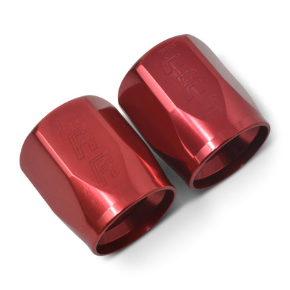 Russell Performance 2-Piece -10 AN Full Flow Swivel Hose End Sockets (Qty 2) - Polished and Red