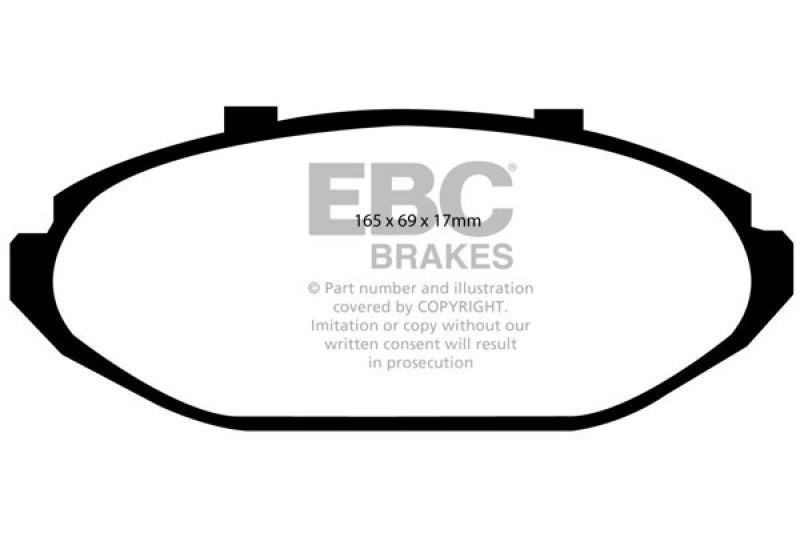 EBC 98-2002 Ford Crown Victoria 4.6L (w/ABS/Steel Pistons) Yellowstuff Front Brake Pads