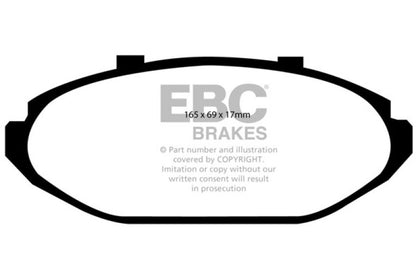 EBC 98-2002 Ford Crown Victoria 4.6L (w/ABS/Steel Pistons) Yellowstuff Front Brake Pads