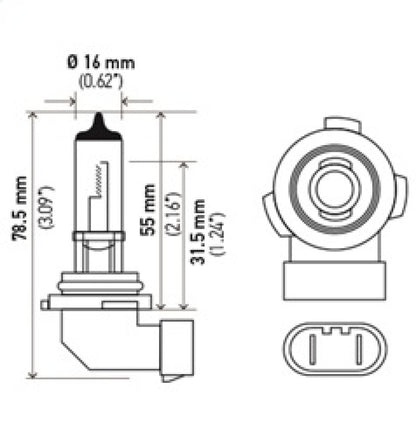 Hella Optilux H10 12V/42W XY Xenon Yellow Bulb