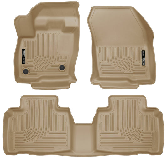 Husky Liners 2015 Ford Edge WeatherBeater Front & 2nd Row Combo Tan Floor Liners
