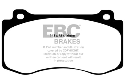 EBC 05-10 Chrysler 300C 6.1 SRT8 Bluestuff Front Brake Pads