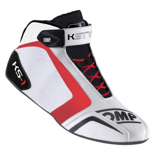 OMP KS-1 Shoes White/Black/Red - Size 38