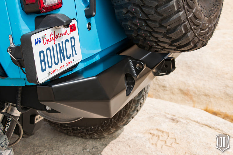 ICON 07-18 Jeep Wrangler JK Pro Series 2 Rear Bumper w/Hitch/Tabs