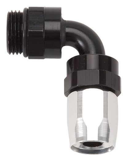 Russell Performance Hose End #6 to #6 Radius Inlet Port 90 Deg Blk/Clr