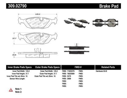 StopTech Performance Rear Brake Pads