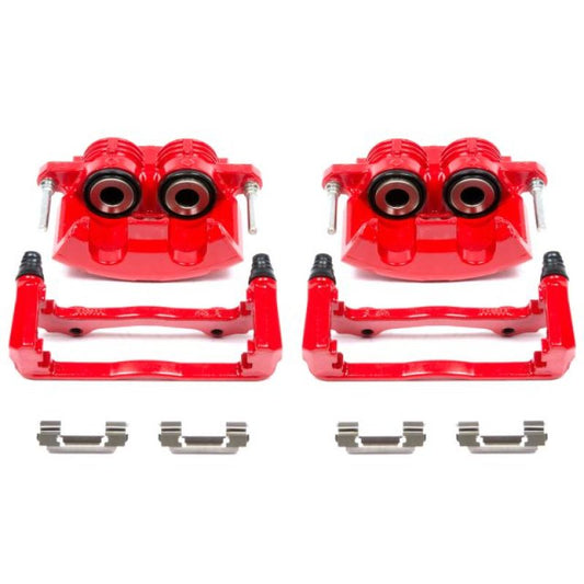 Power Stop 98-02 Chevrolet Camaro Front Red Calipers w/Brackets - Pair