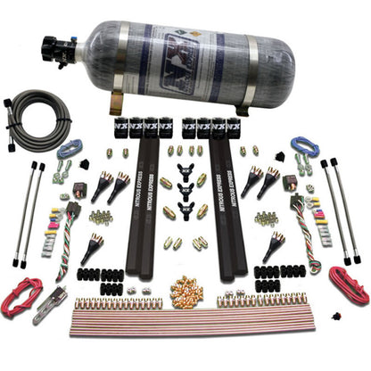 Nitrous Express 6 Cyl SX2 Dual Stage Nozzle Nitrous Kit w/12lb Bottle