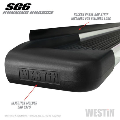 Westin Black Aluminum Running Board 68.4 inches SG6 Running Boards - Blk