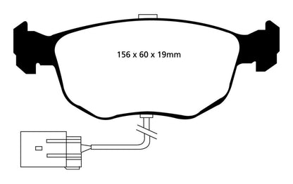 EBC 98-99 Ford Contour 2.5 SVT Yellowstuff Front Brake Pads