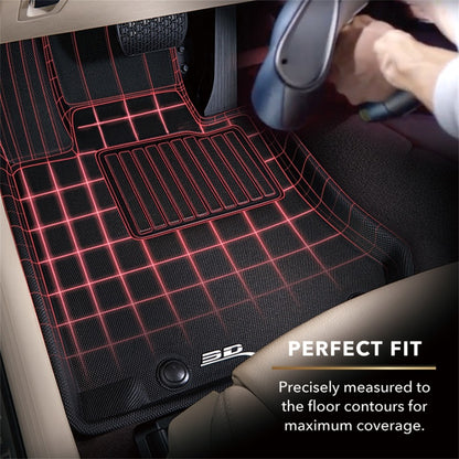 3D MAXpider 2019-2020 Toyota Corolla Kagu 2nd Row Floormats - Black
