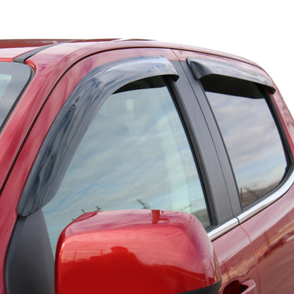 Westin 2015-2018 Chevrolet/GMC Colorado/Canyon Crew Cab Wade Slim Wind Deflector 4pc - Smoke