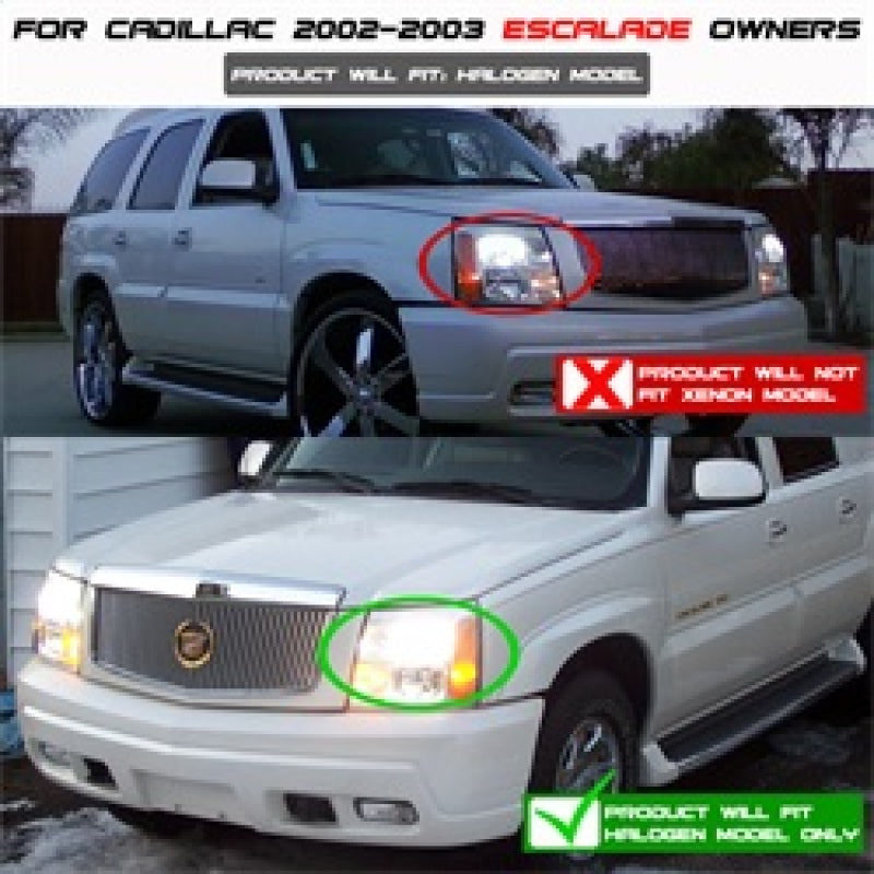 Spyder Cadillac Escalade 02-06 Projector Halogen Model- LED Halo DRL Chrm PRO-YD-CE02-DRL-C