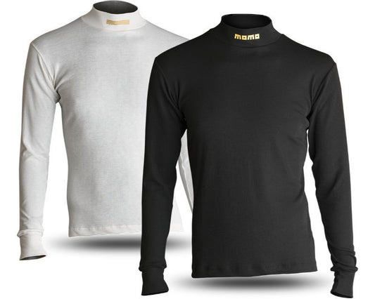Momo Comfort Tech High Collar Shirt Large (FIA 8856-2000)-Black