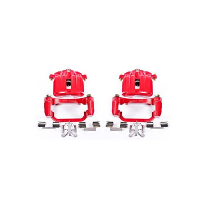 Power Stop 04-05 Cadillac DeVille Rear Red Calipers w/Brackets - Pair