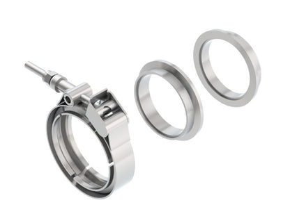 Borla Universal 2.25in Stainless Steel 3pc V-Band Clamp w/ Male and Female Flanges