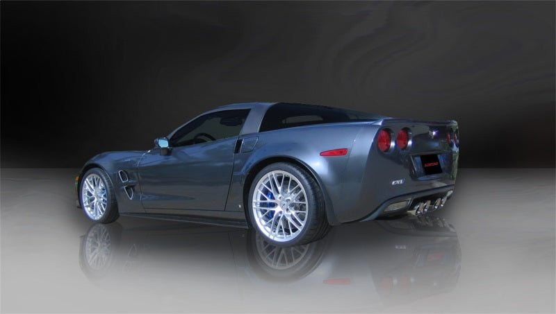 Corsa 2012-2013 Chevrolet Corvette C6 ZR1 Sport Cat-Back Dual Rear Exit w/ Twin 4.0in Pol Tips