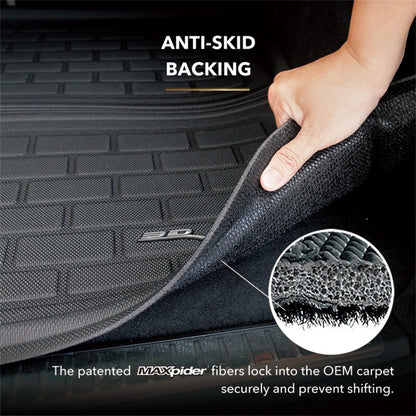 3D Maxpider 17-23 GMC Acadia Kagu Black Behind 3rd Row Cargo Liner