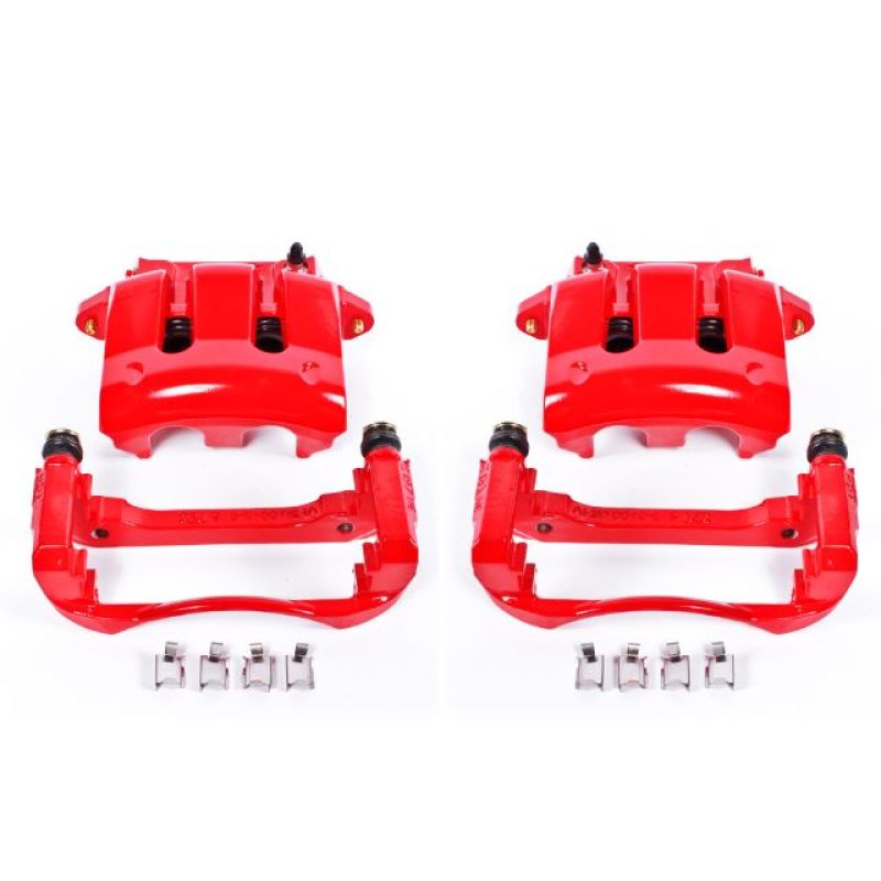 Power Stop 05-10 Ford Mustang Front Red Calipers w/Brackets - Pair