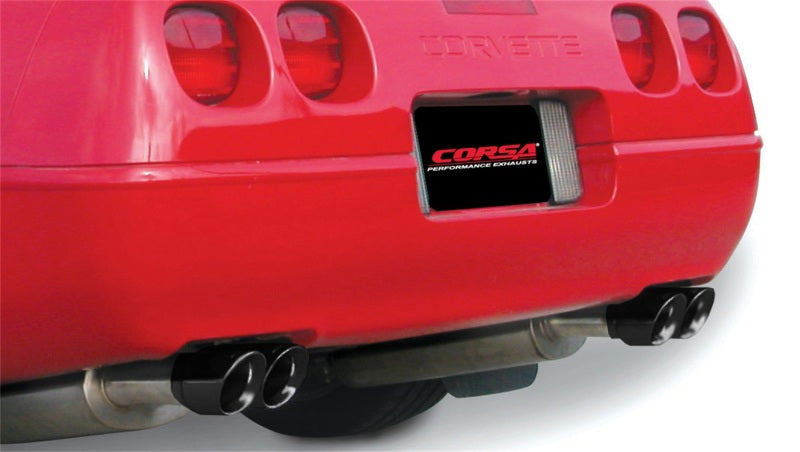 Corsa 1986-1991 Chevrolet Corvette C4 5.7L V8 L98 Black Sport Cat-Back Exhaust