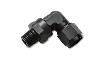 Vibrant -8AN to 1/4in NPT Female Swivel 90 Degree Adapter Fitting