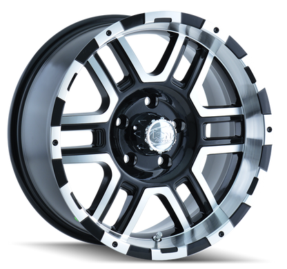 ION Type 179 17x8 / 6x135 BP / 10mm Offset / 87mm Hub Black/Machined Wheel