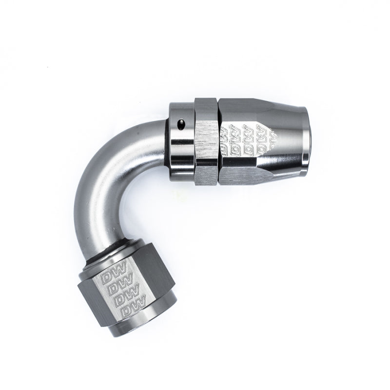 DeatschWerks 10AN Female Swivel 120-Degree Hose End CPE - Anodized Titanium